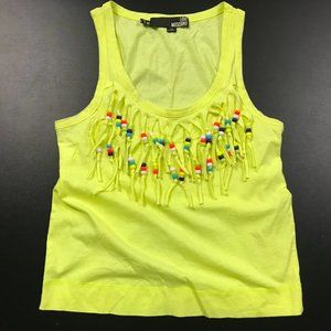 LOVE MOSCHINO HAND BEADED DESIGNER TANK TOP